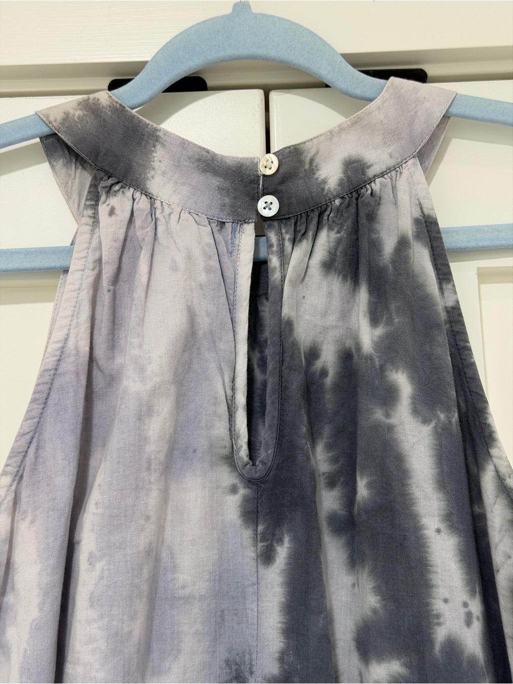 THML Gray Tie Dye Sleeveless Midi Dress Cotton Lined Size M Boho - Picture 8 of 11